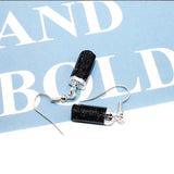 Irregular Raw Tourmaline Stone Crystal Drop Earrings