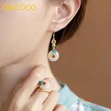 Silver Vintage Stone Earrings for Women - Birthday Party Jewelry