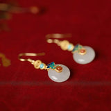 Silver Vintage Stone Earrings for Women - Birthday Party Jewelry