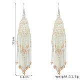 Ethnic Style Bead Earrings Bohemian Tassel Earrings