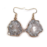 Quartz Drop Earrings Natural Stone Jewelry