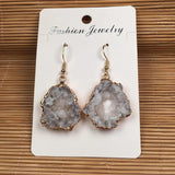 Quartz Drop Earrings Natural Stone Jewelry