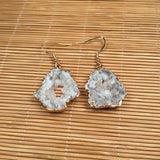 Quartz Drop Earrings Natural Stone Jewelry
