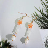 Shell Flower Stone Hanfu Earrings for Women