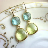 Peridot Drop Earrings Women Engagement Wedding Jewelry
