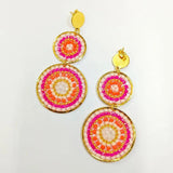 Bohemia Multilayer Beaded Earrings Hand Knitting Alloy