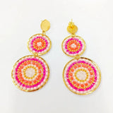 Bohemia Multilayer Beaded Earrings Hand Knitting Alloy