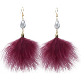 Bohemian Bead Wedding Earrings with Turkey Feathers