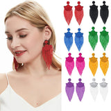 Kaseakia Big Beaded Tassel Earrings, Boho Statement Seed Bead Chandel