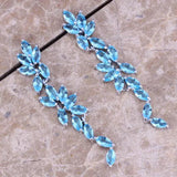 Sky CZ Silver Plated Drop Earrings S0200