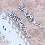 Sky CZ Silver Plated Drop Earrings S0200