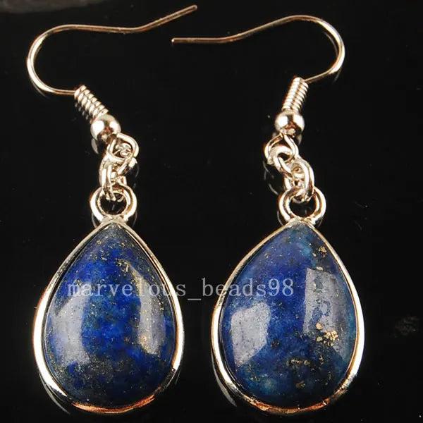 Crystal Opal Howlite Malachite Goldstone Aventurine Drop Earrings