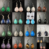 Crystal Opal Howlite Malachite Goldstone Aventurine Drop Earrings