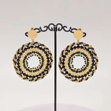 Bohemia Spiral Bead Earrings Hand Knitting Crystal Originality