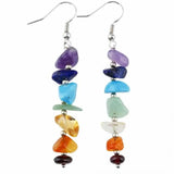 7 Chakra Crystal Stone Dangle Earrings for Women
