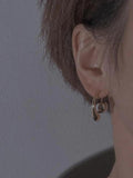 Metallic Round Bead Teardrop Earrings Wedding Gift