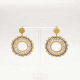 Bohemia Alloy Hollow out Beaded Earrings