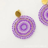Crystal Bohemia Hand-Knit Rice Bead Earrings