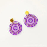 Crystal Bohemia Hand-Knit Rice Bead Earrings