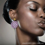 Crystal Bohemia Hand-Knit Rice Bead Earrings