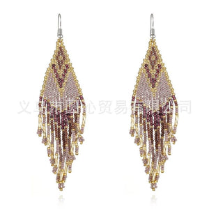 Hand woven Swallowtail Simplicity Beading Earrings