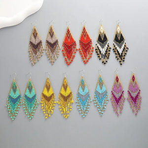 Hand woven Swallowtail Simplicity Beading Earrings