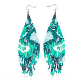 Kaseakia Beaded Dangle Earrings for Women, Bohemian Tassel Drop Earrings