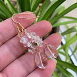 Reiki Natural Crystal Earrings for Women Carnelian Purple Crystal Drop Earring