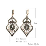 Kinel Vintage Water Drops Stone Earrings For Women