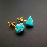 Reiki Crystal Quartz Earrings Natural Stone Ear Studs