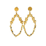 Irregular Stainless Steel Stone Drop Earrings
