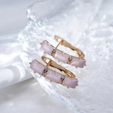Kinel Emerald Zircon Drop Earrings 585 Rose Wedding Jewelry