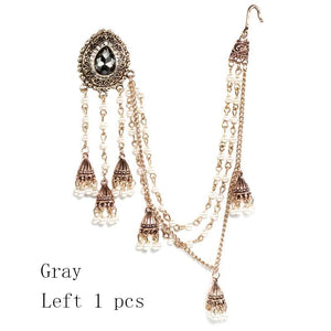 Kinel Indian Earring Headdress Jewelry With Metal Pendant Bridal Bijoux