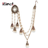 Kinel Indian Earring Headdress Jewelry With Metal Pendant Bridal Bijoux