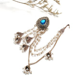 Kinel Indian Earring Headdress Jewelry With Metal Pendant Bridal Bijoux