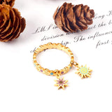 Colorful Star Sun Pendants Fingers Rings Stainless Steel Wedding Rings