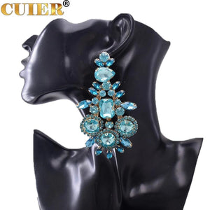 Sparking Aqua Gemstone Drop Earring for Women Sweet Girls
