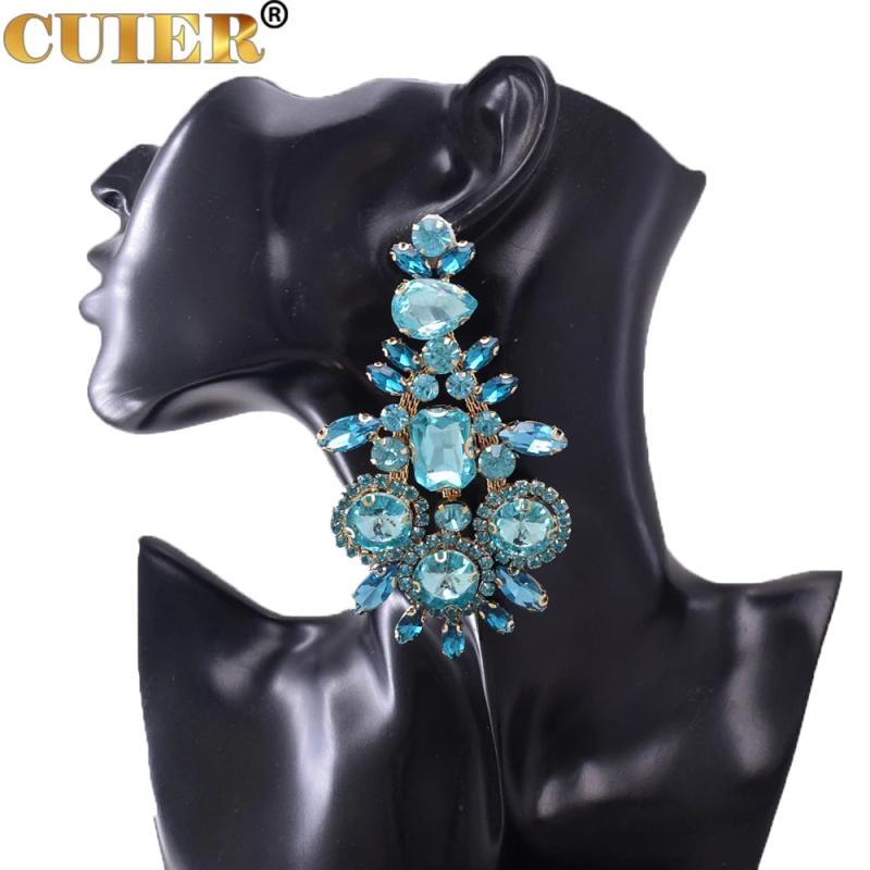 Sparking Aqua Gemstone Drop Earring for Women Sweet Girls