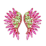 Pink Crystal Drop Dangle Earrings for Women Party Jewelry
