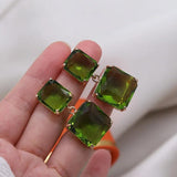 Korea Jewelry Double Square Crystal Pendant Earrings Women's Party
