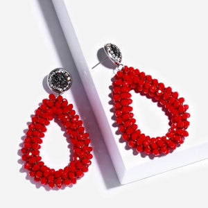 Small Bead Earrings Crystal Statement Bohemia ersp45