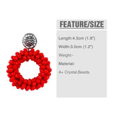 Small Bead Earrings Crystal Statement Bohemia ersp45