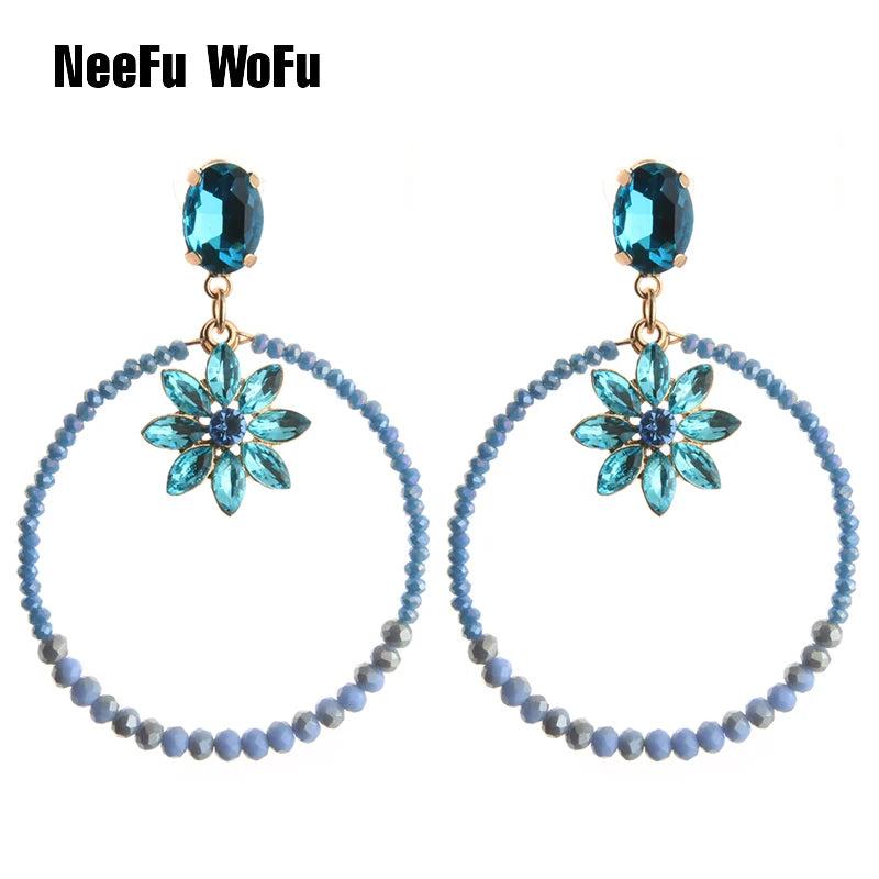 Long Crystal Earring Big Nationality Manual Dangle Bohemian Earrings