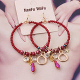 Long Crystal Earring Big Nationality Manual Dangle Bohemian Earrings