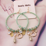 Long Crystal Earring Big Nationality Manual Dangle Bohemian Earrings