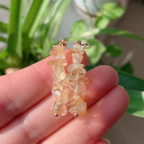 Amethysts Chips Gravel Tassel Charm Quartz Dangle Earring Girl