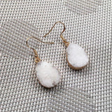 Natural Stone Agates Druzys Crystal Earrings Handwork Jewelry Dangle Earrings