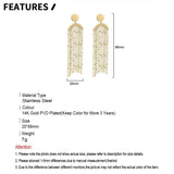Stainless Steel Tassel Drop Earrings Women Hypoallergenic Jewelry