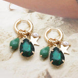 Fluorescence Pendant Earrings Apatite Lapis Crystal