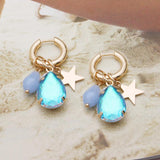 Fluorescence Pendant Earrings Apatite Lapis Crystal